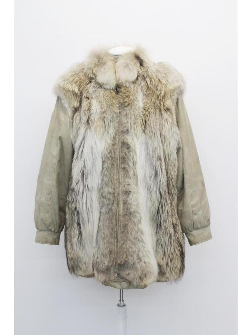 Mint Coyote &Suede Fur Jacket Coat Women Woman Size 6-8 Small-Medium